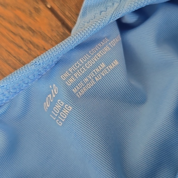 Aerie XO Ribbed Henley One Piece Swimsuit - Picture 8 of 10